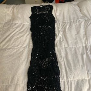 Black croche Anne Klein dress, small or xtra small